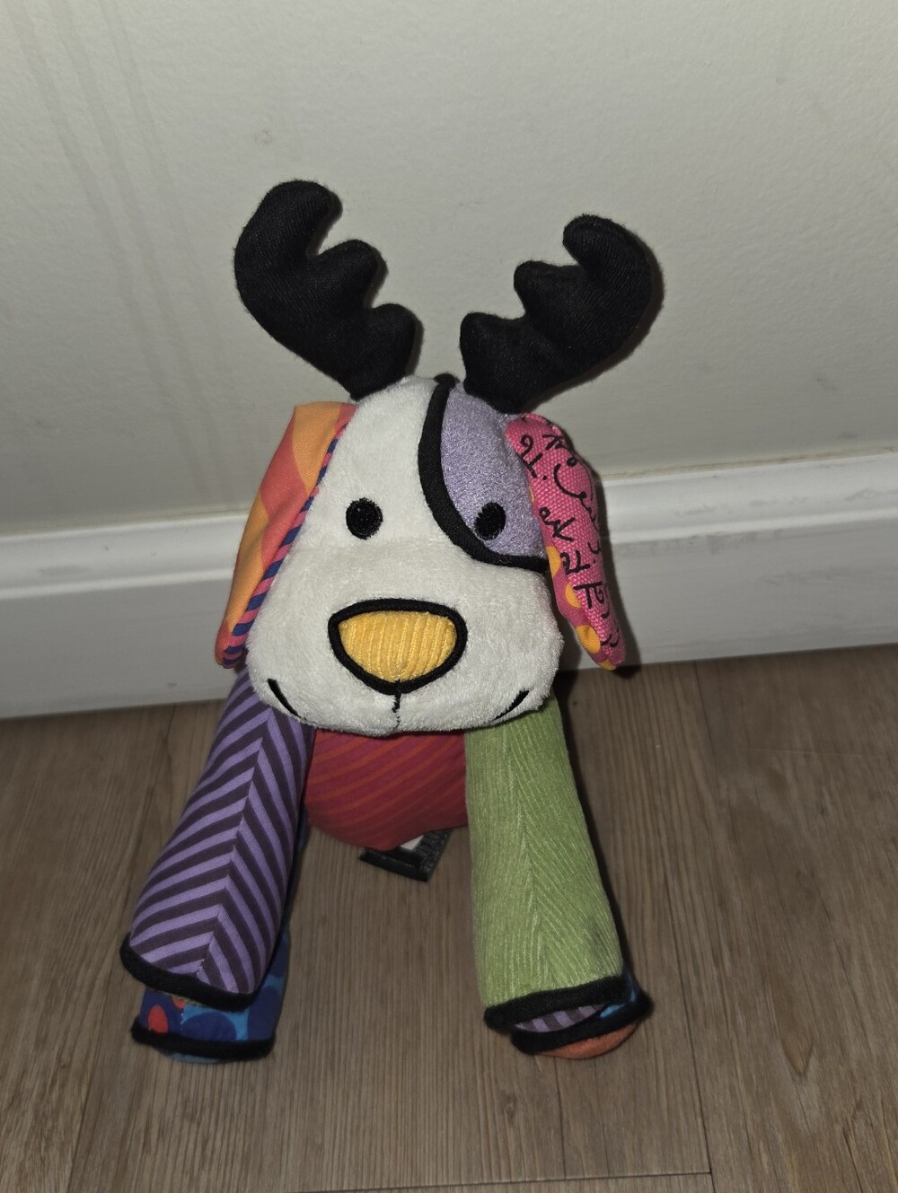 Enesco Romero Britto PopPlush "Reindog" Plush - Rare 2011 Collectible